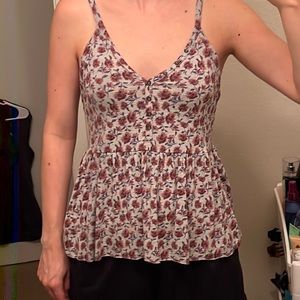 Floral American eagle top